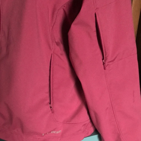 L.L. Bean Jacket XL Women Pink Nylon Full Zip - Picture 4 of 13